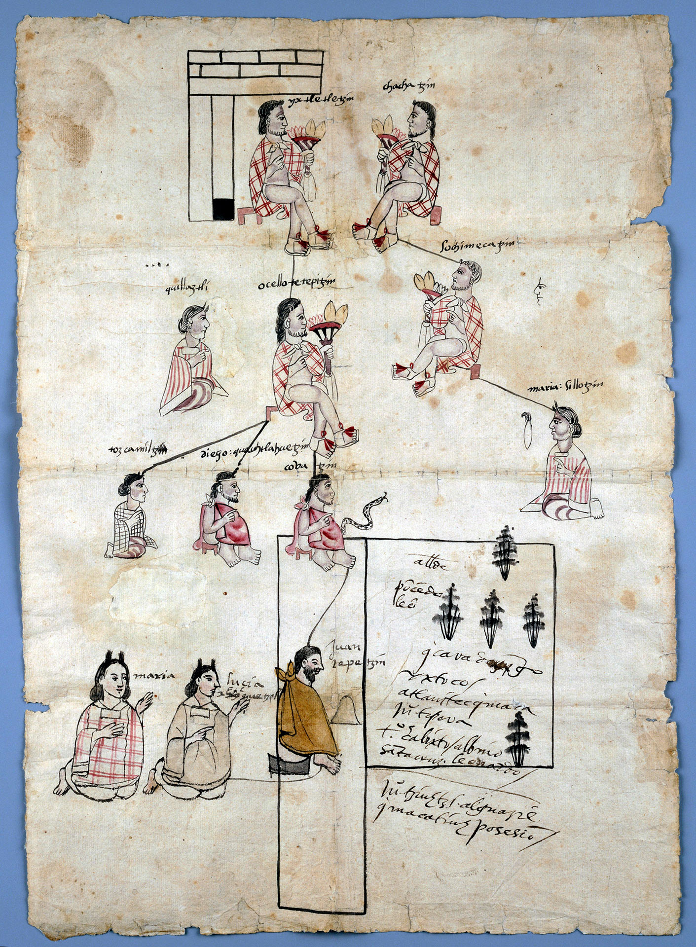 Page from Aztec land record